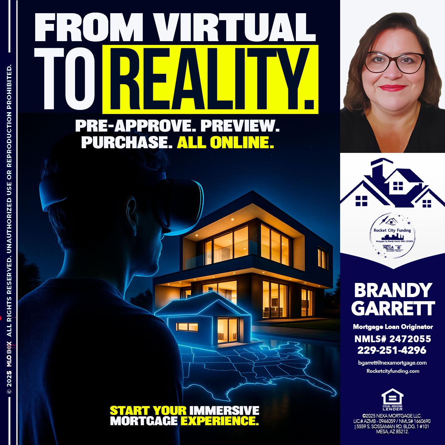 FROM VIRTUAL - Brandy Garrett -Mortgage Loan Originator