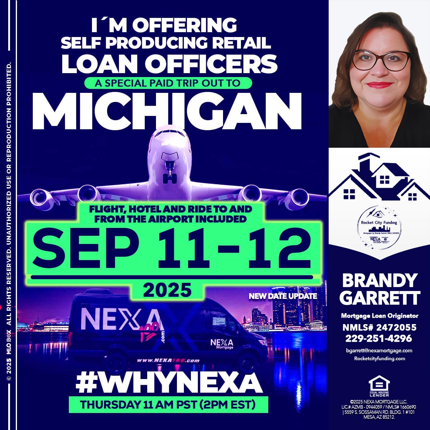 michigan sep 11-12 - Brandy Garrett -Mortgage Loan Originator