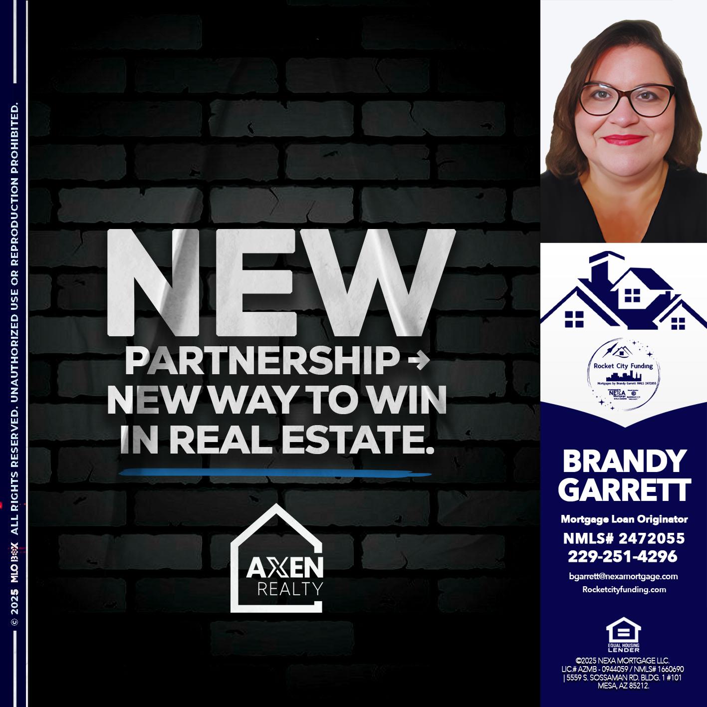new partnership - Brandy Garrett -Mortgage Loan Originator