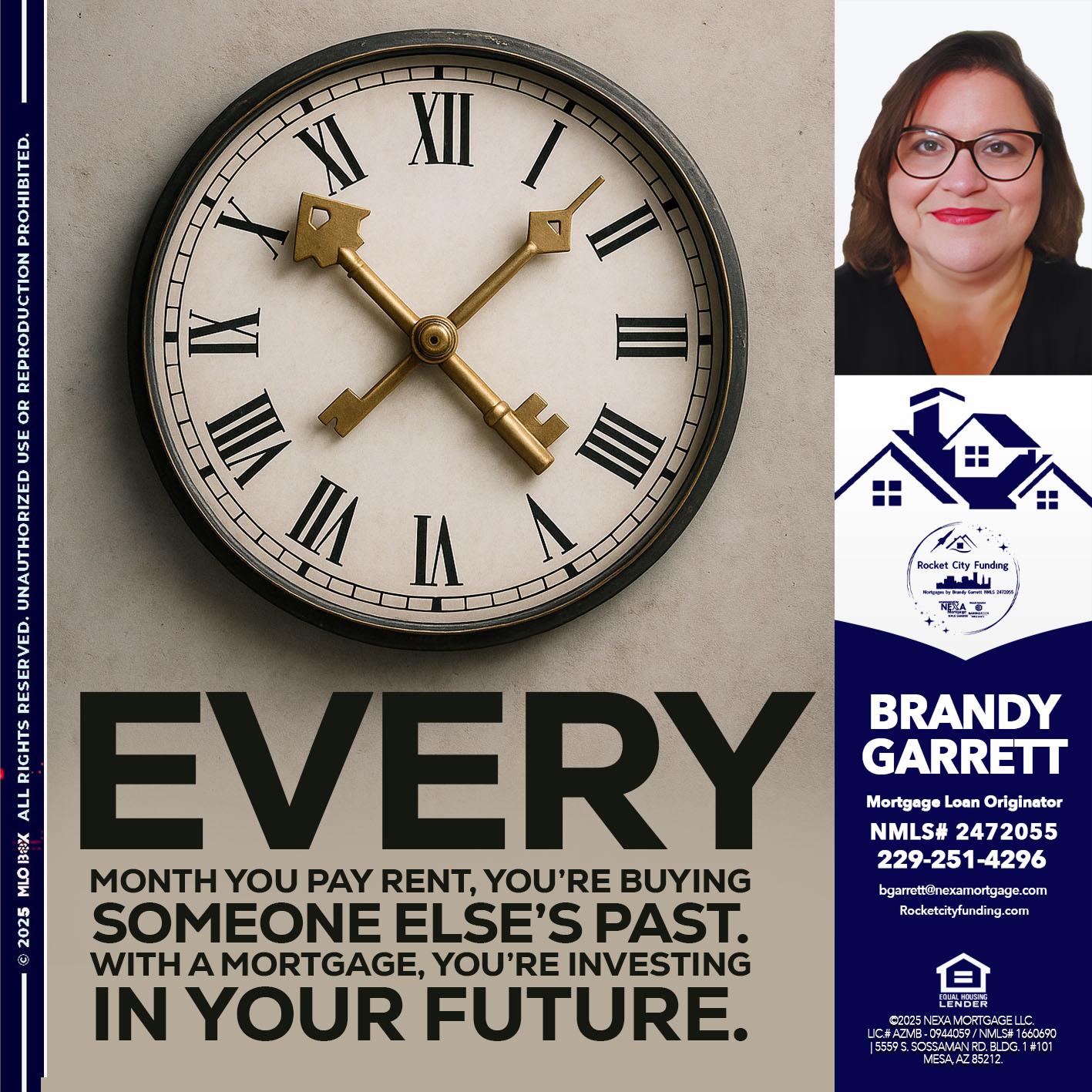 EVERY MONTH - Brandy Garrett -Mortgage Loan Originator
