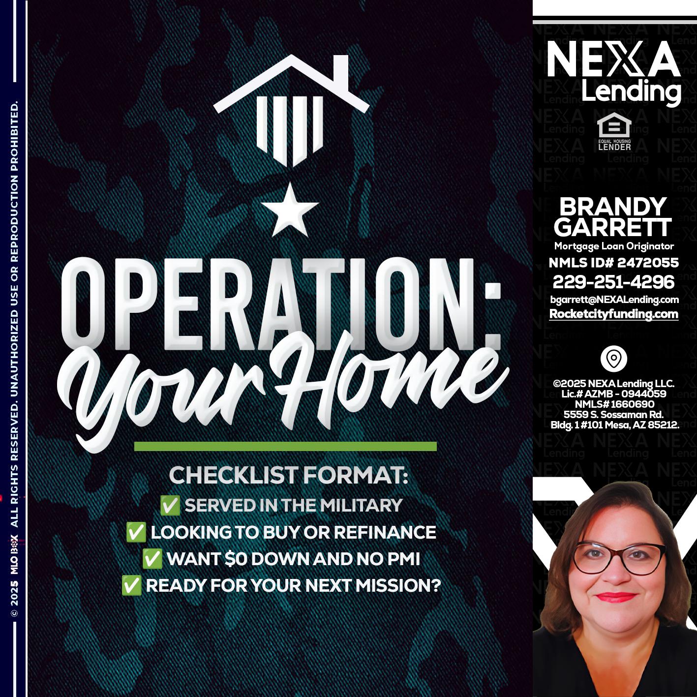OPERATION YOUR HOME - Brandy Garrett -Mortgage Loan Originator