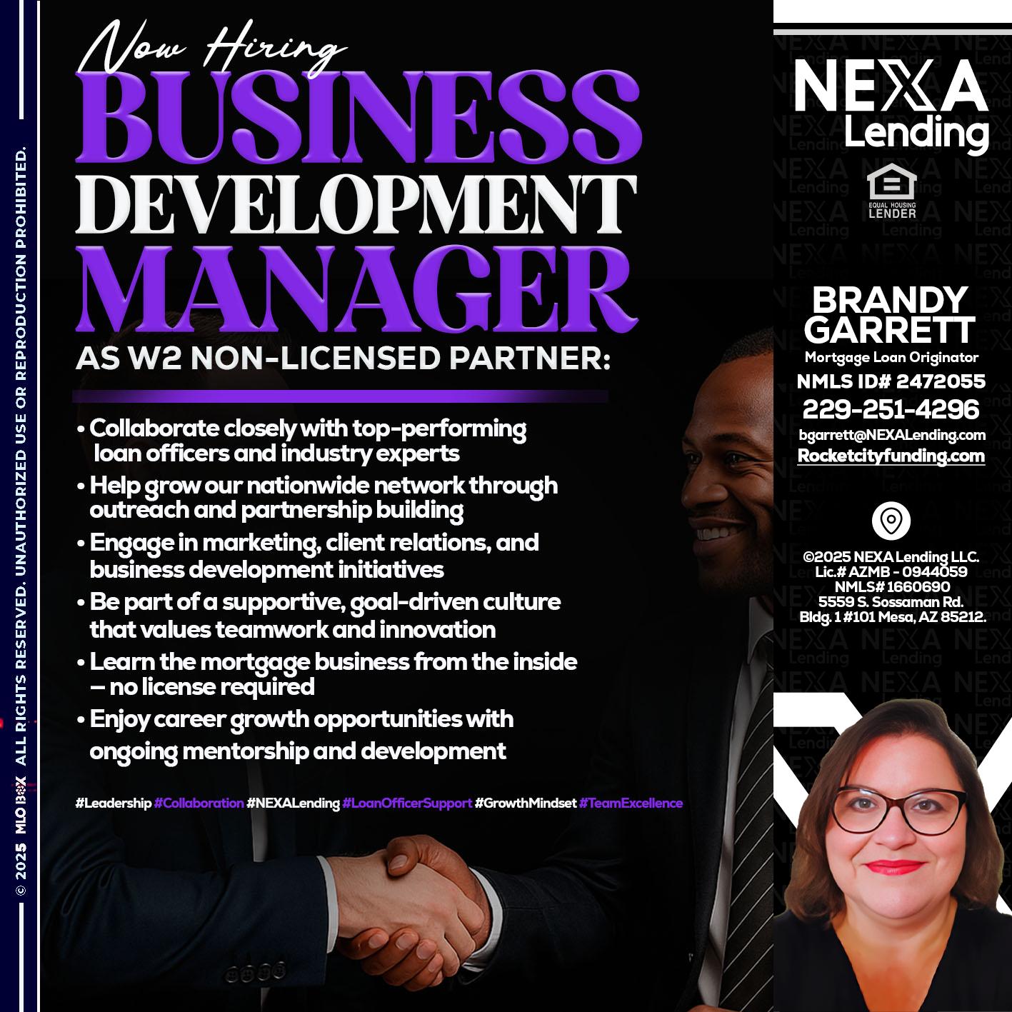 NOW HIRING - Brandy Garrett -Mortgage Loan Originator