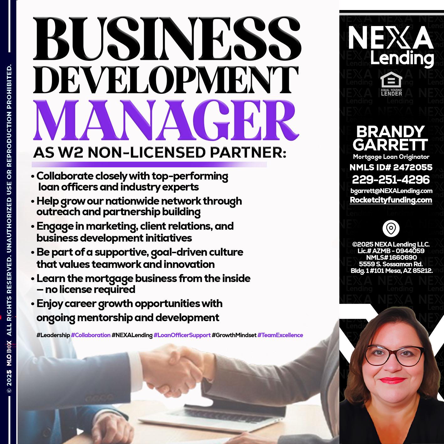 business development - Brandy Garrett -Mortgage Loan Originator