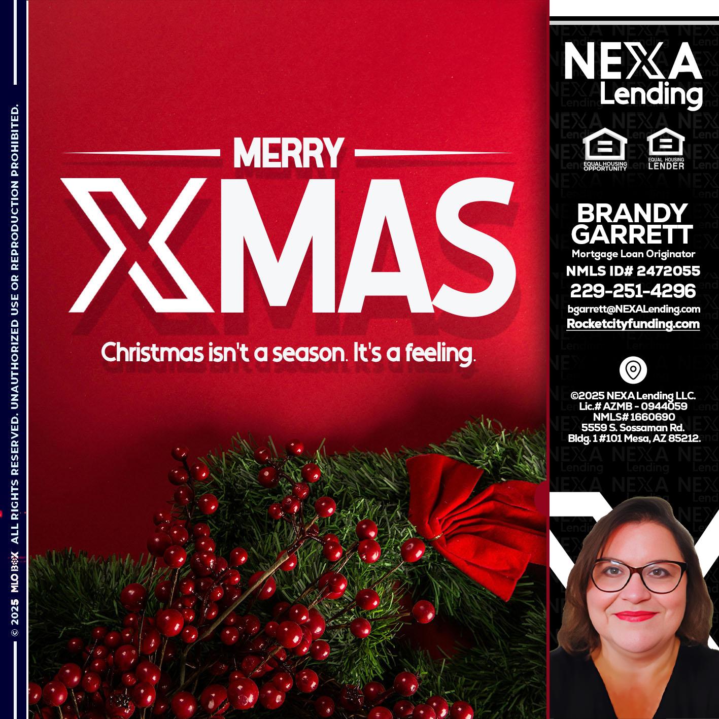 merry xmas - Brandy Garrett -Mortgage Loan Originator