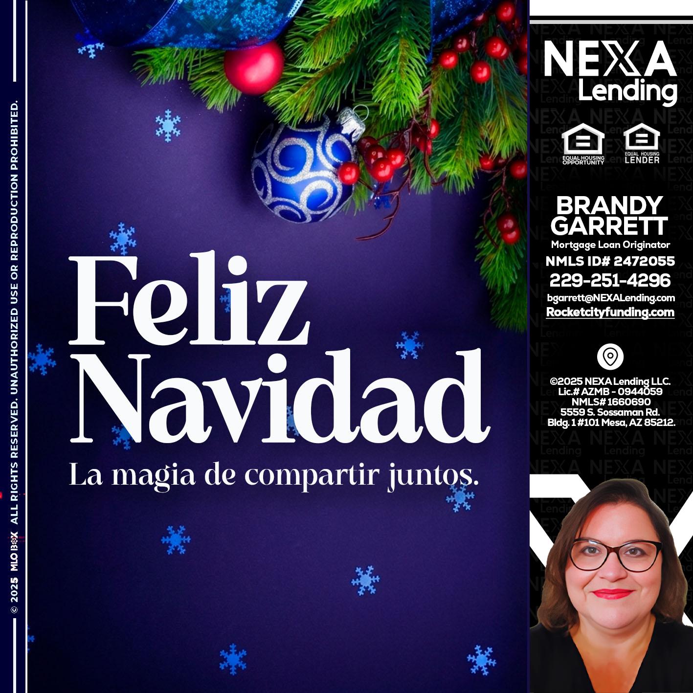 FELIZ NAVIDAD - Brandy Garrett -Mortgage Loan Originator