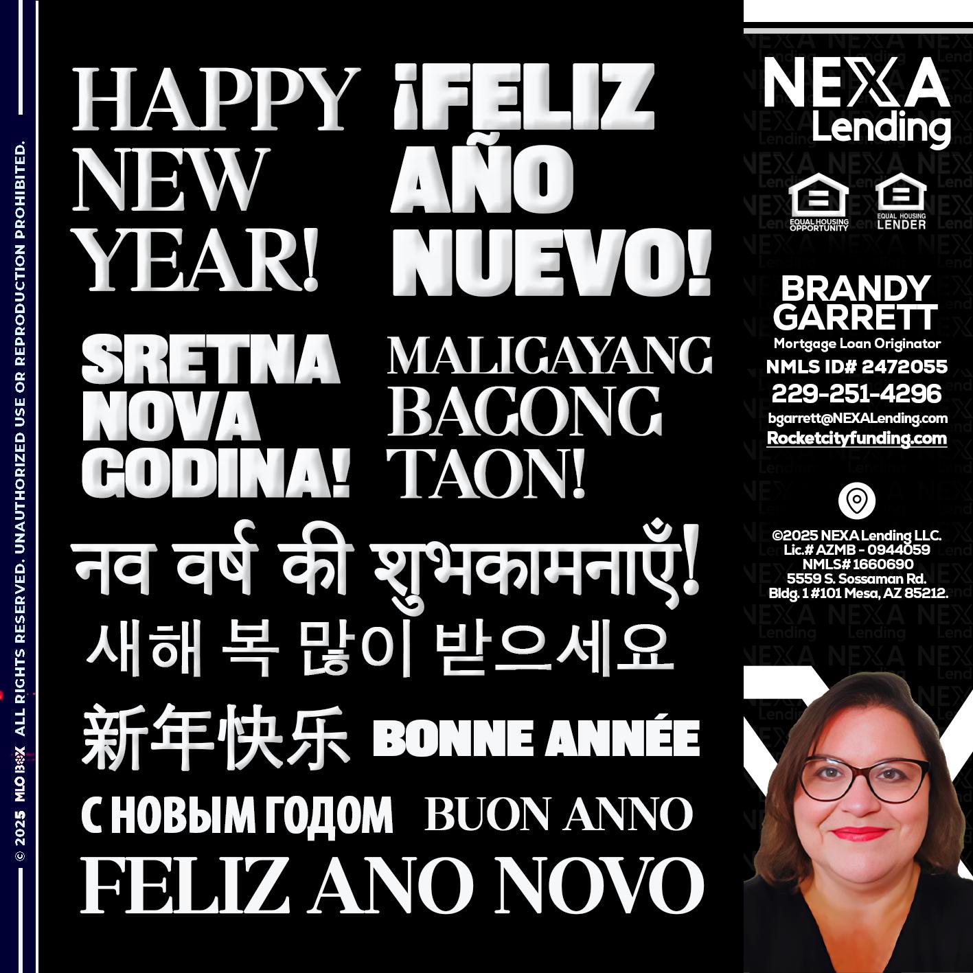 HAPPY NEW YEAR - Brandy Garrett -Mortgage Loan Originator