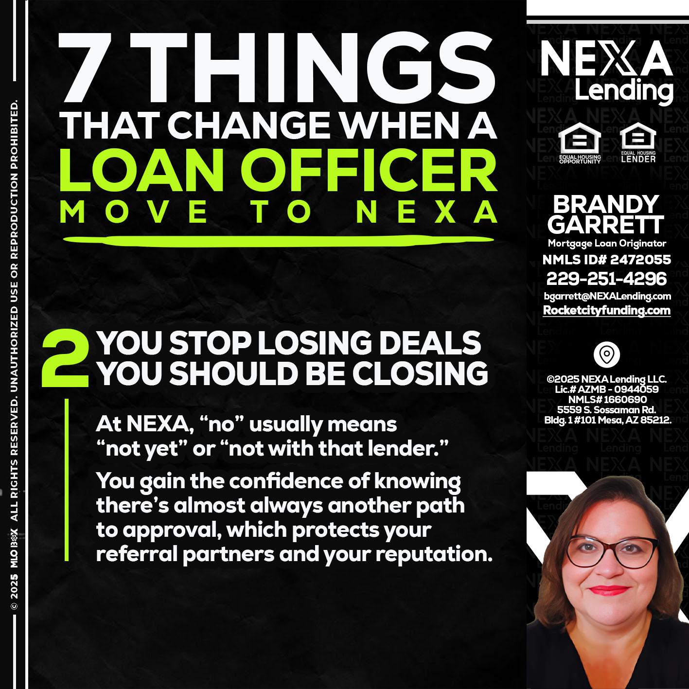 7 THINGS (2) - Brandy Garrett -Mortgage Loan Originator