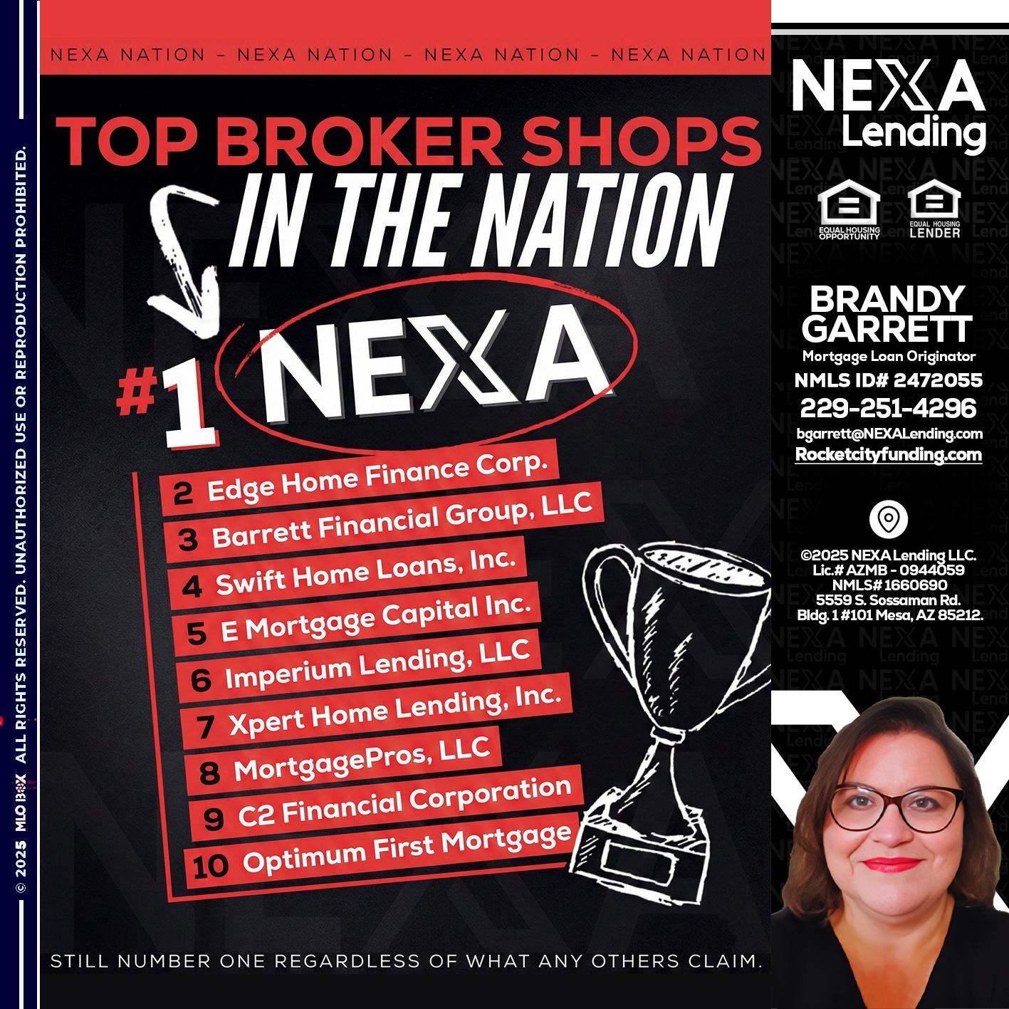 top broker - Brandy Garrett -Mortgage Loan Originator