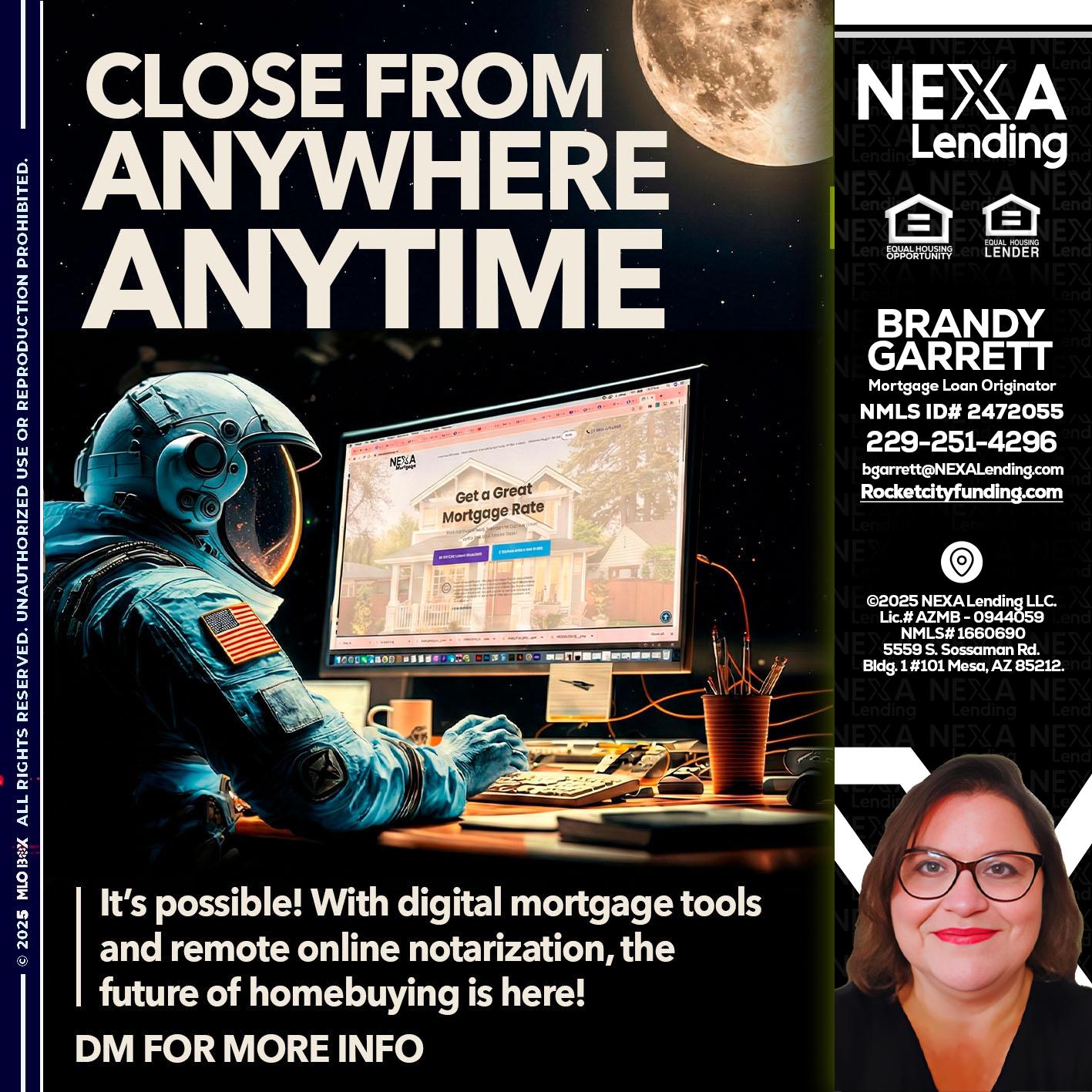 close from - Brandy Garrett -Mortgage Loan Originator