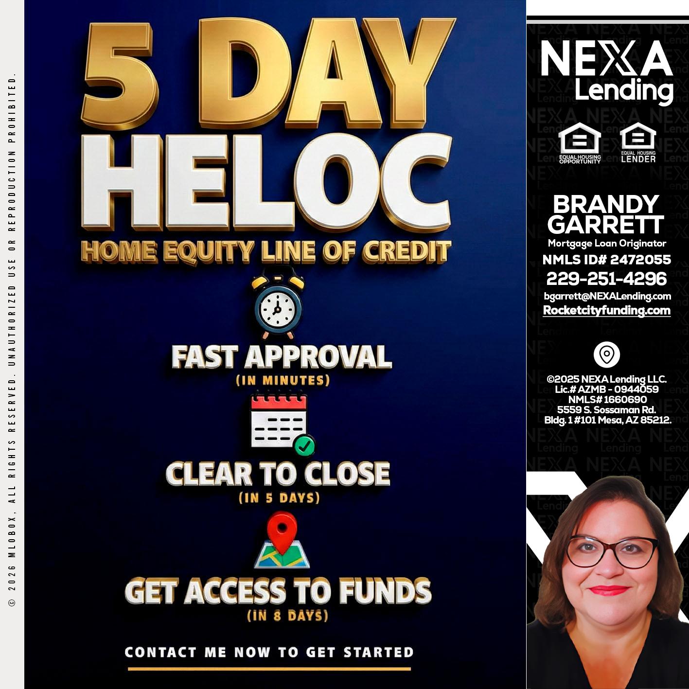 5 day hello - Brandy Garrett -Mortgage Loan Originator