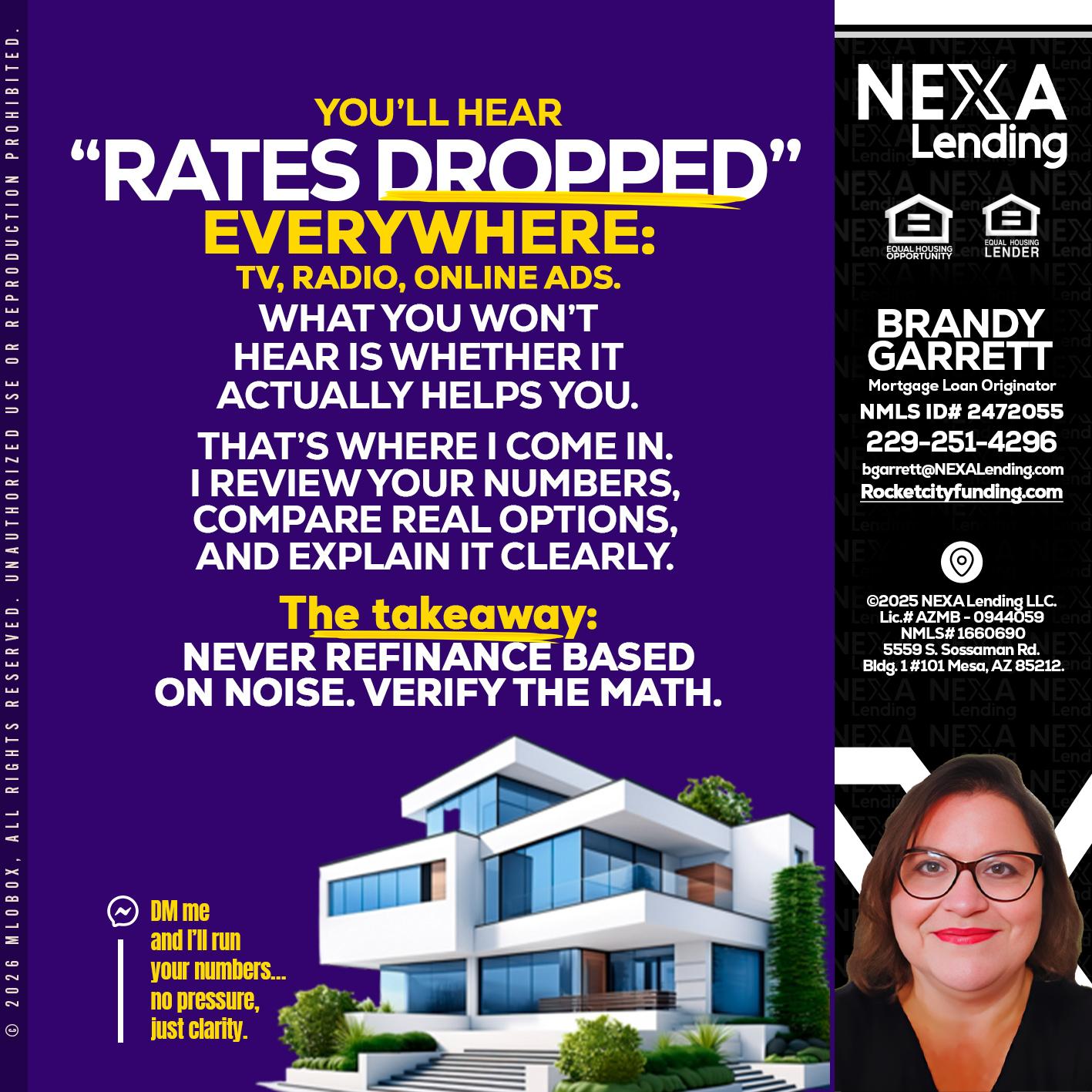 RATES DOPPED - Brandy Garrett -Mortgage Loan Originator