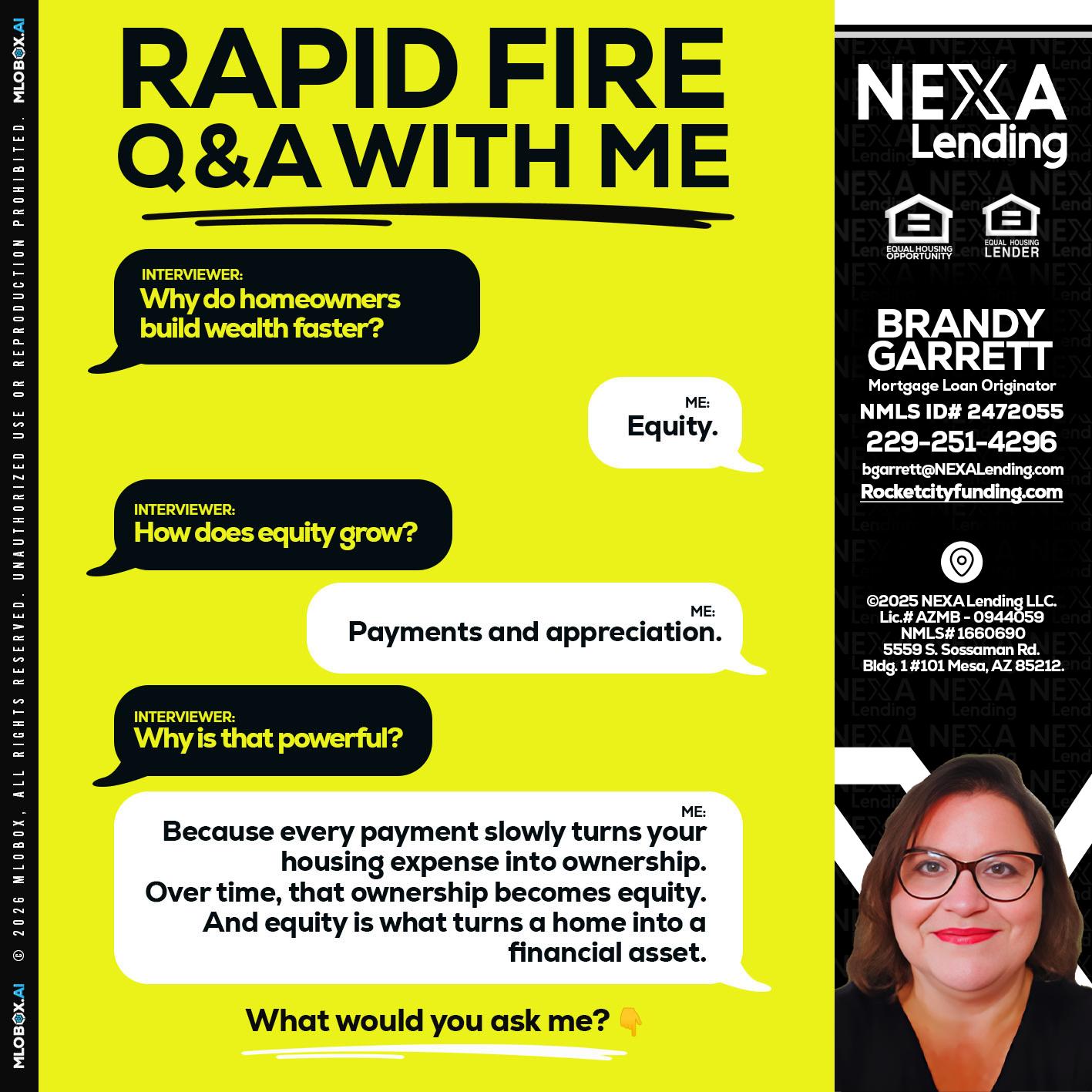 RAPID FIRE Q&A - Brandy Garrett -Mortgage Loan Originator