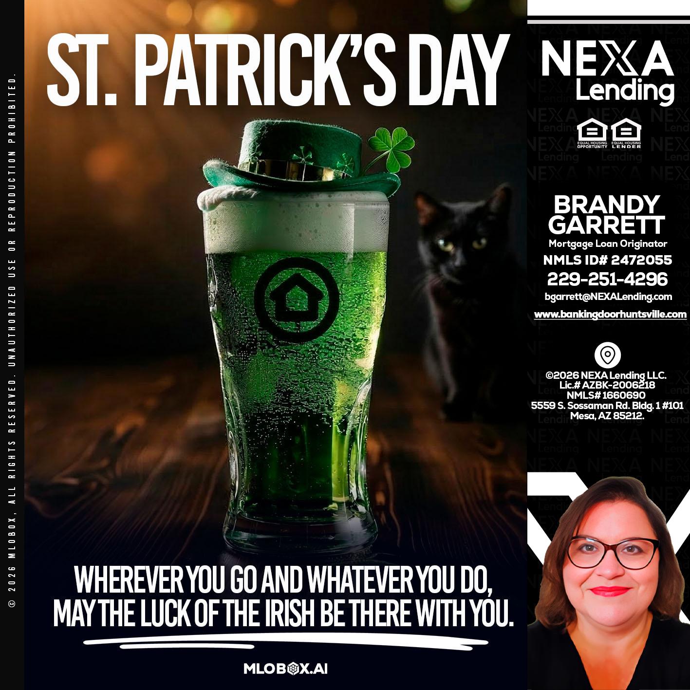 st. Patricks day - Brandy Garrett -Mortgage Loan Originator