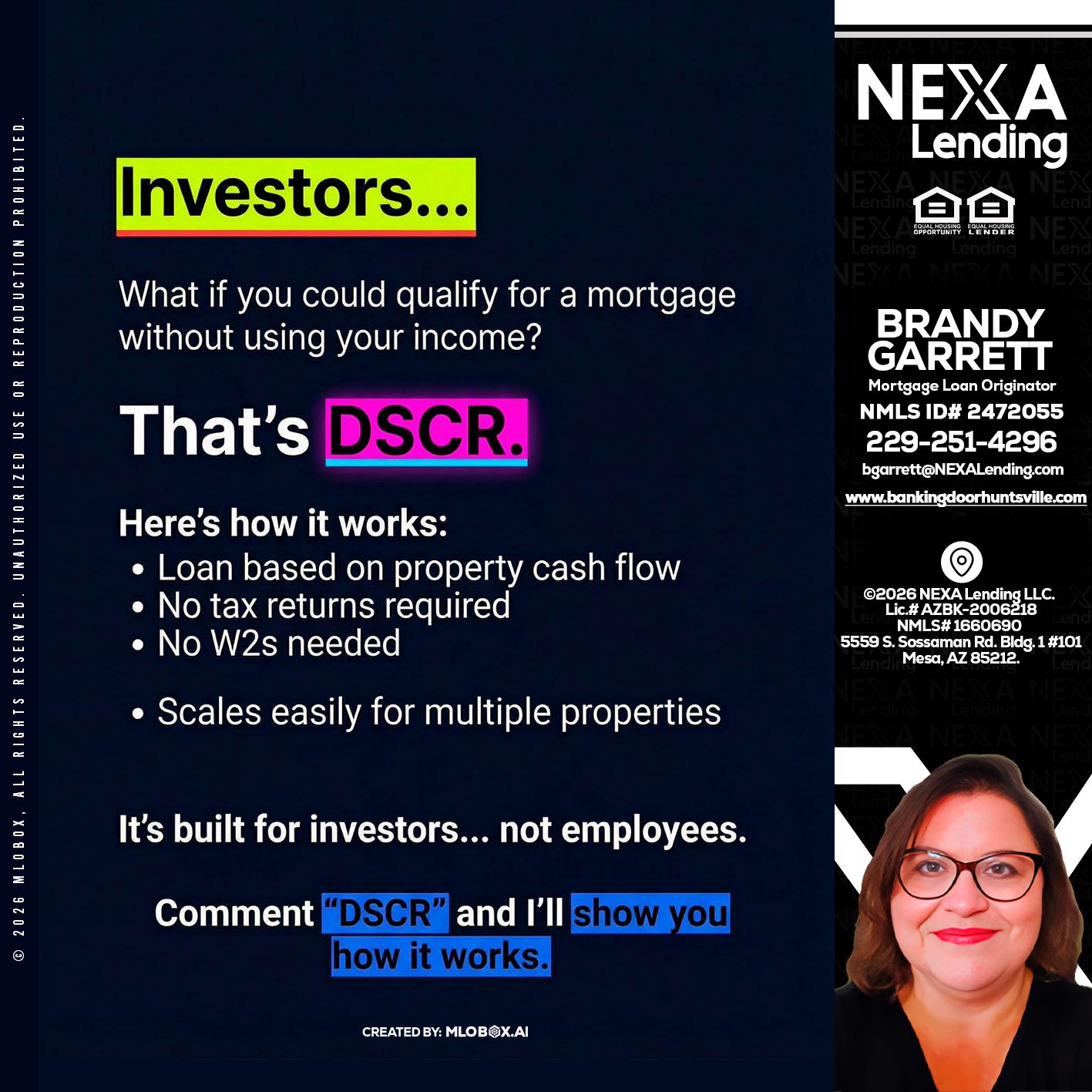 INVESTORS - Brandy Garrett -Mortgage Loan Originator