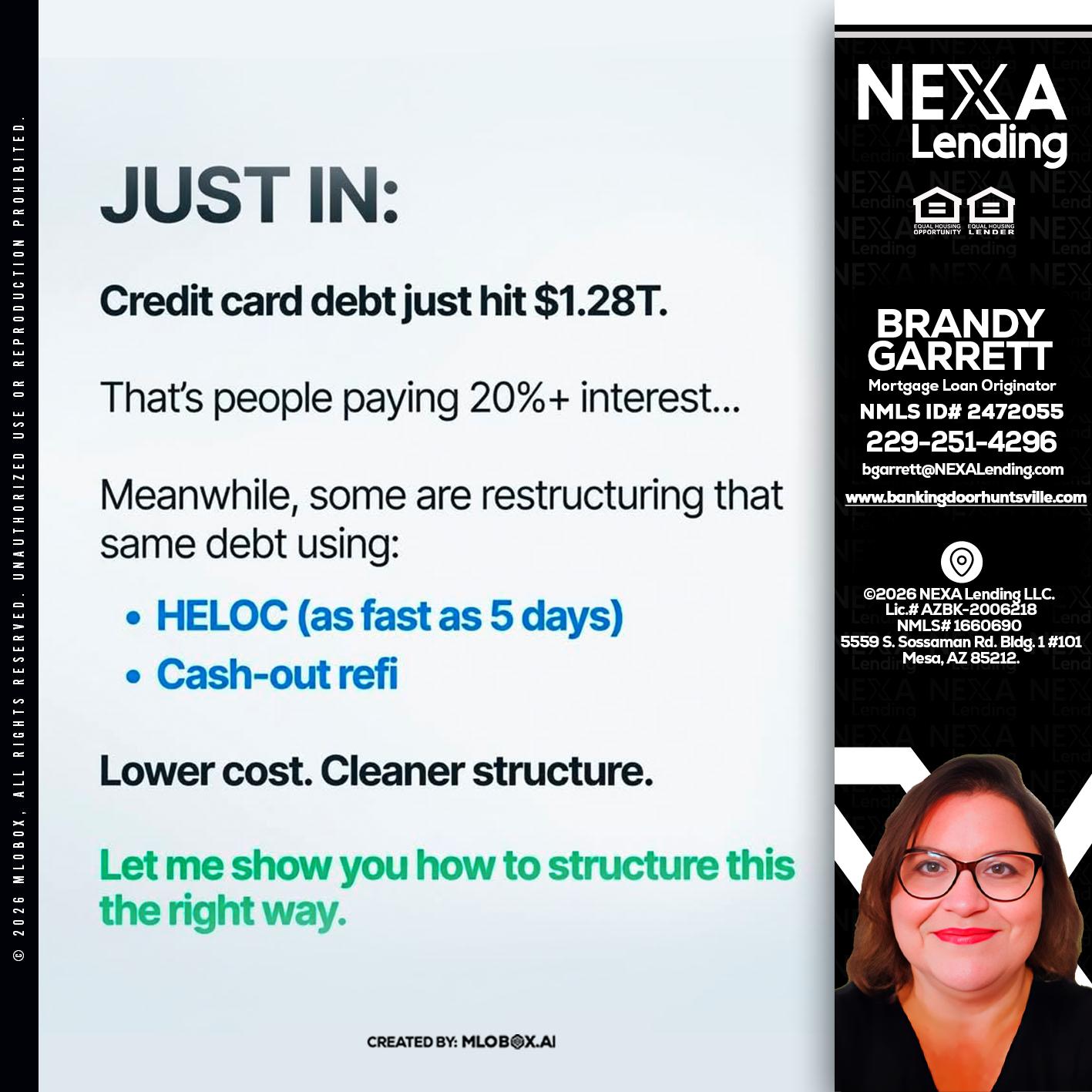 JUST IN - Brandy Garrett -Mortgage Loan Originator