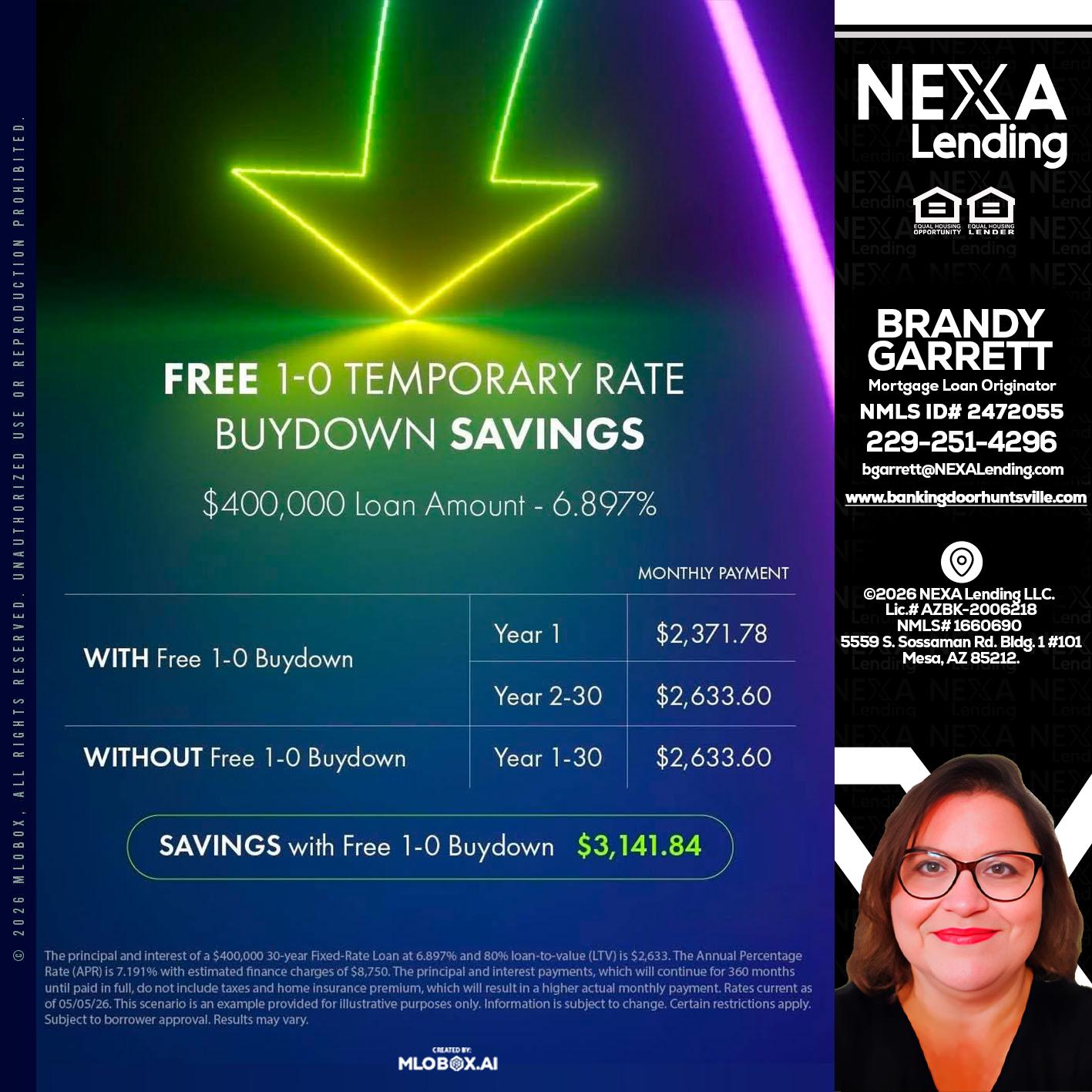 BUYDOWN - Brandy Garrett -Mortgage Loan Originator