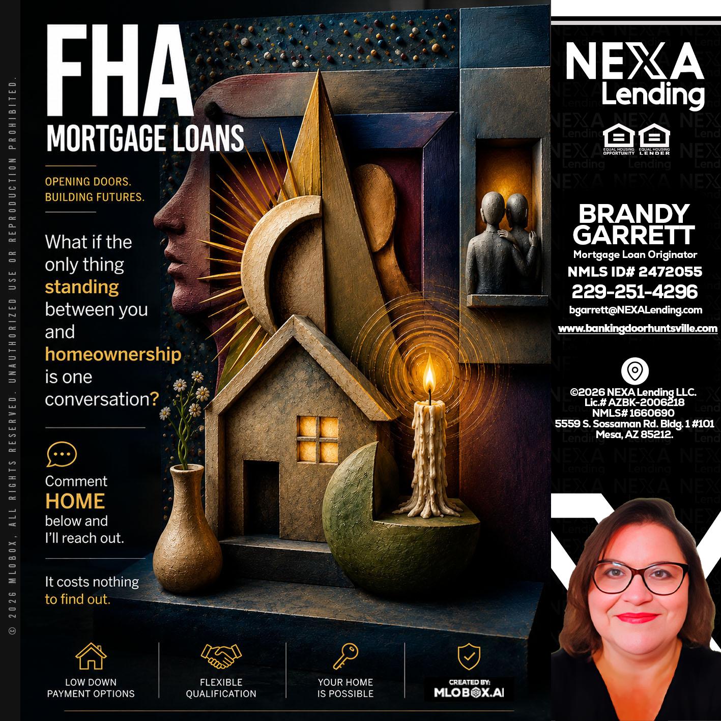 FHA - Brandy Garrett -Mortgage Loan Originator