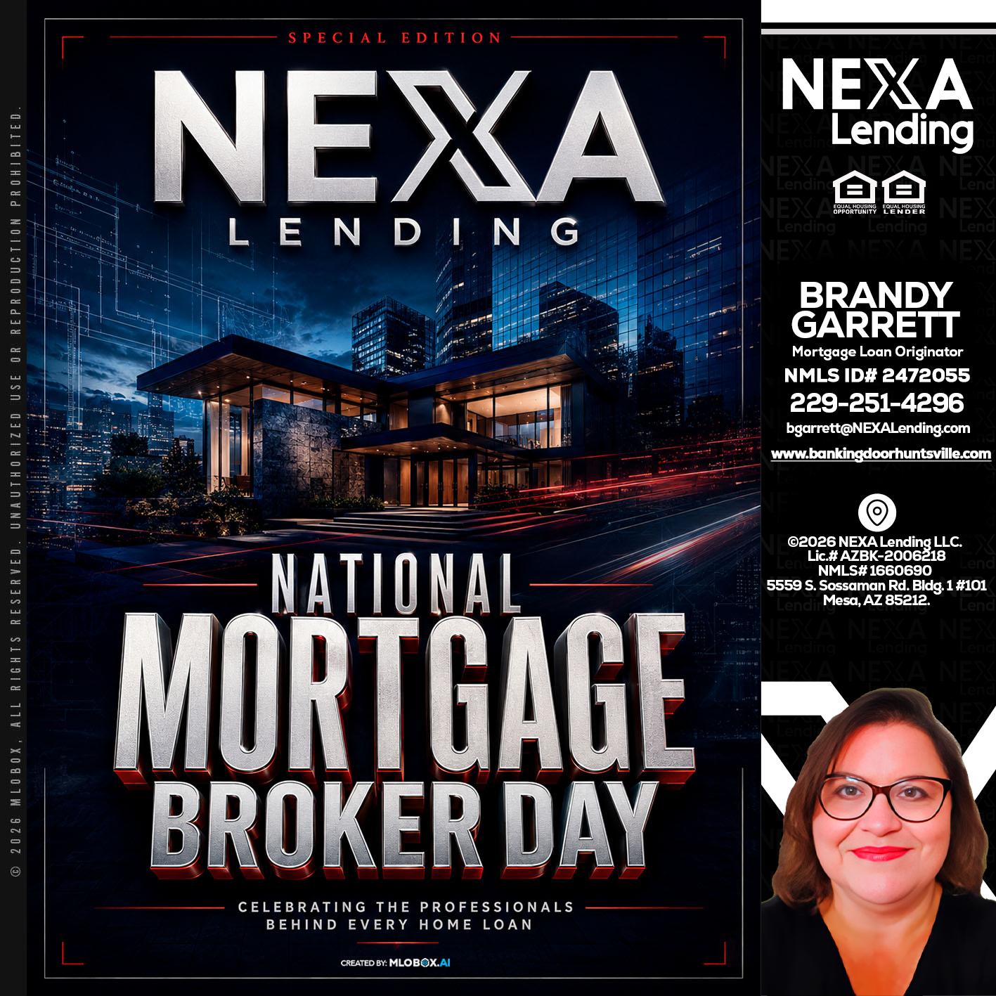 NATIONAL MORTGAGE BROKER DAY - Brandy Garrett -Mortgage Loan Originator