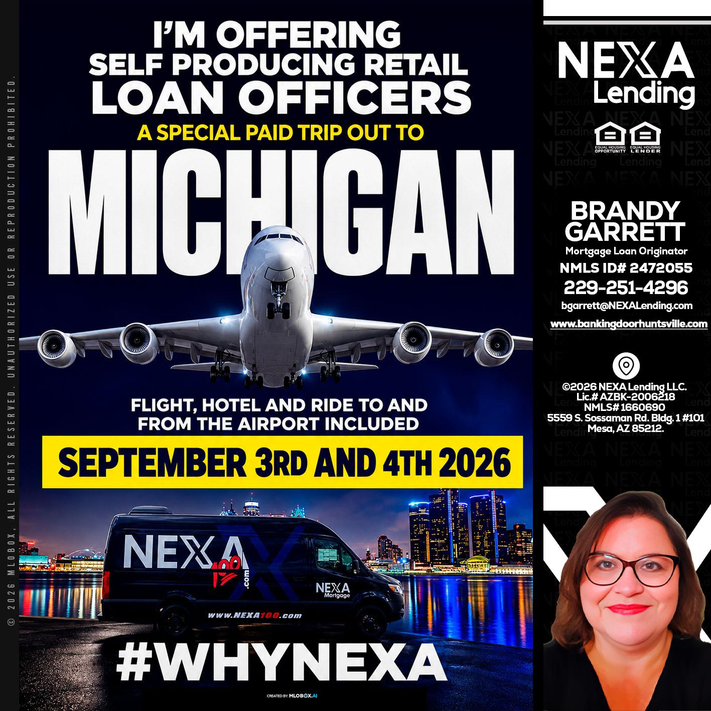 MICHIGAN - Brandy Garrett -Mortgage Loan Originator