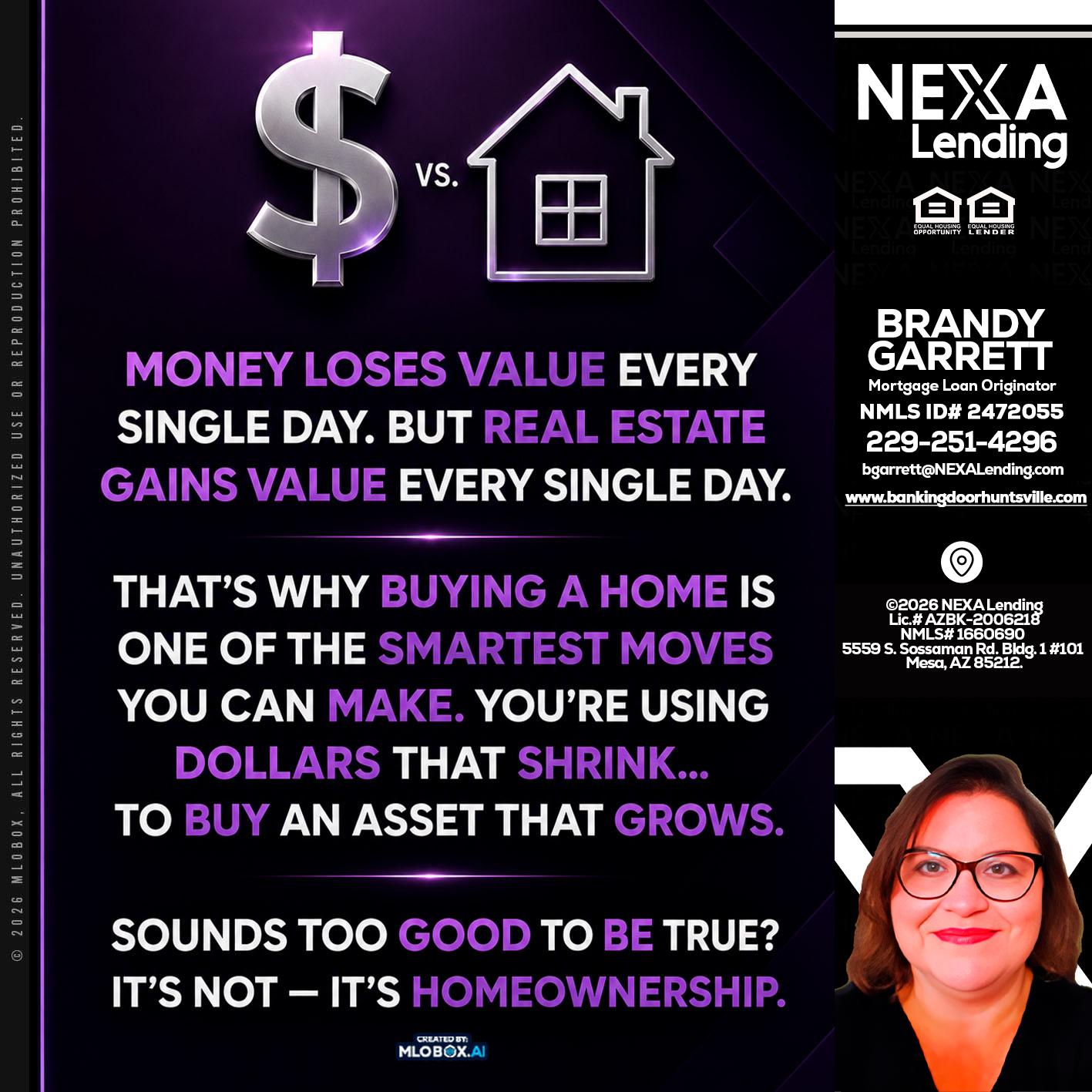 MONEY LOSES - Brandy Garrett -Mortgage Loan Originator