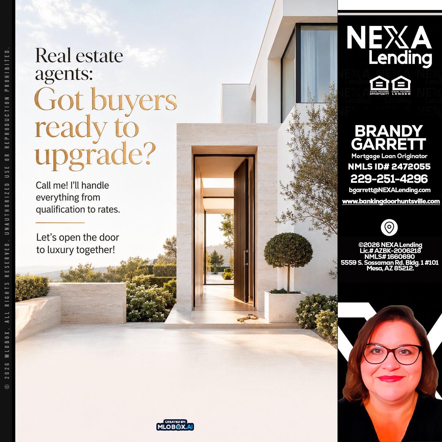 REAL ESTATE AGENTS - Brandy Garrett -Mortgage Loan Originator