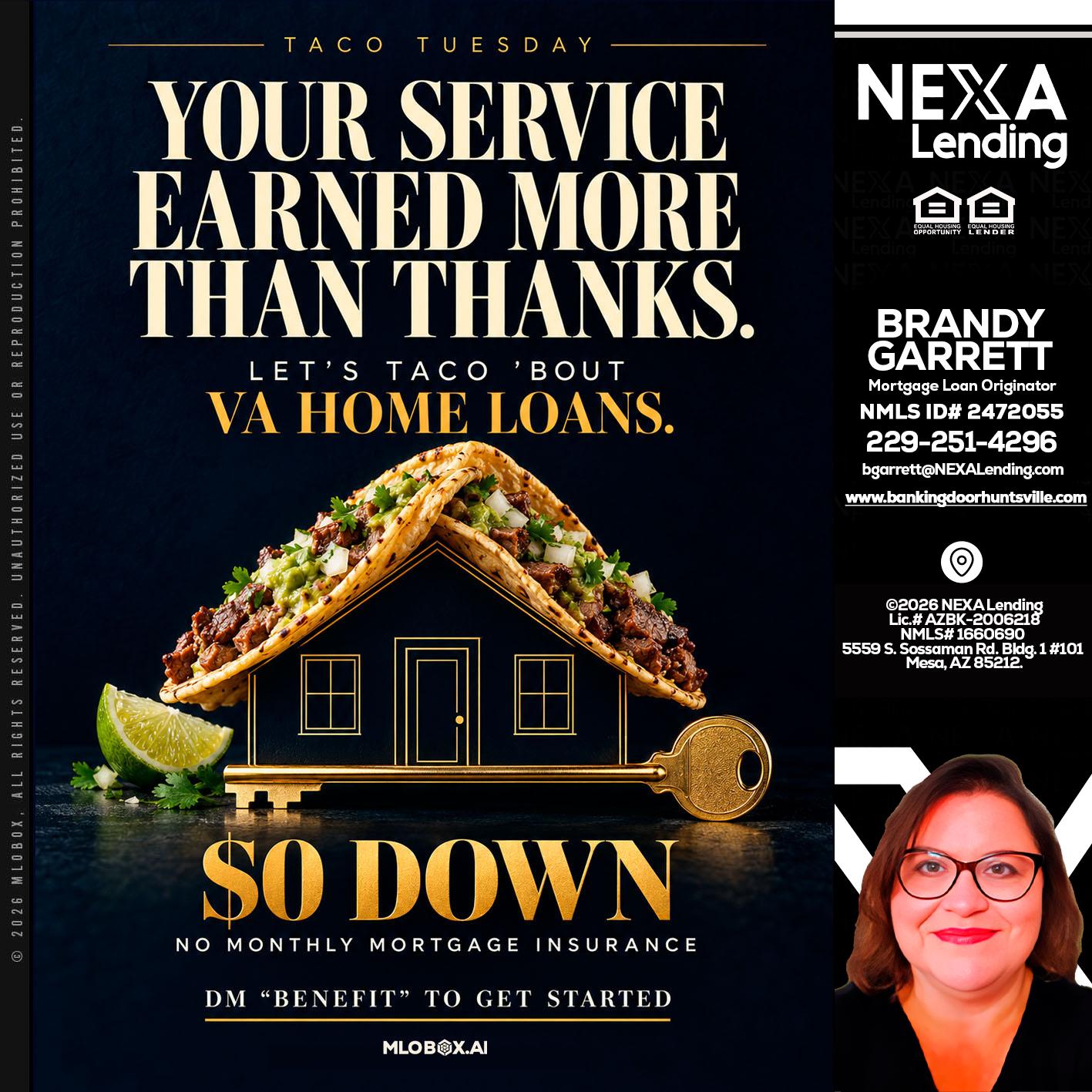 TACO TUESDAY - Brandy Garrett -Mortgage Loan Originator